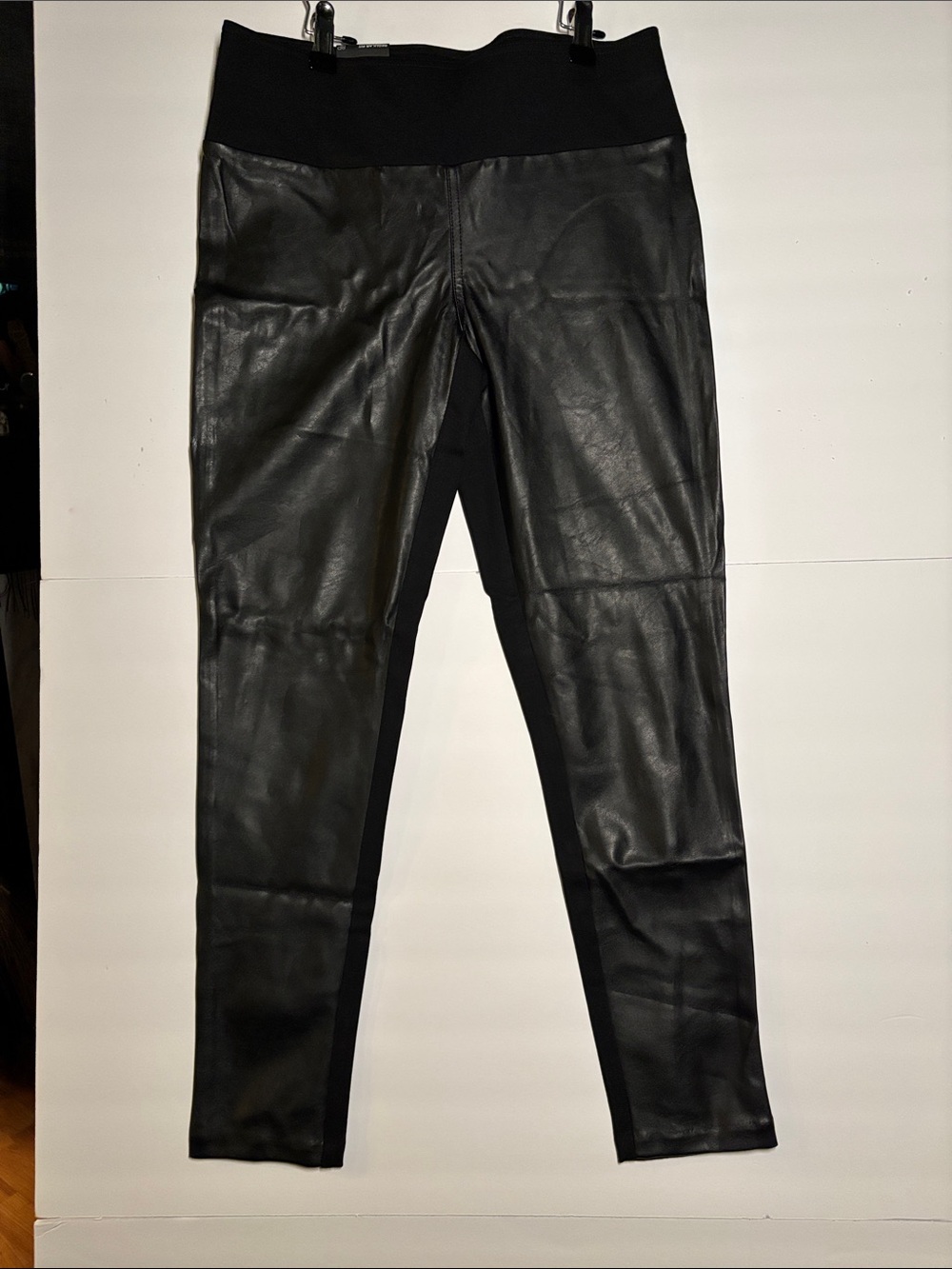 INC International Concepts Shiny Black Skinny Leggings